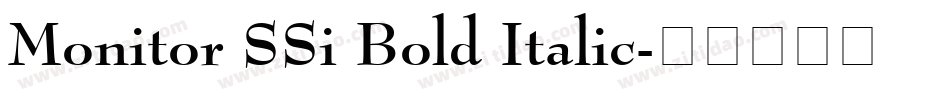 Monitor SSi Bold Italic字体转换